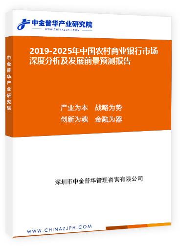 2019-2025年中國農(nóng)村商業(yè)銀行市場深度分析及發(fā)展前景預(yù)測報告
